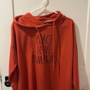 Rae Dunn Orange Graphic Hoodie